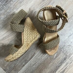 Stuart Weitzman Espadrille Wedge Sandals Size 7.5